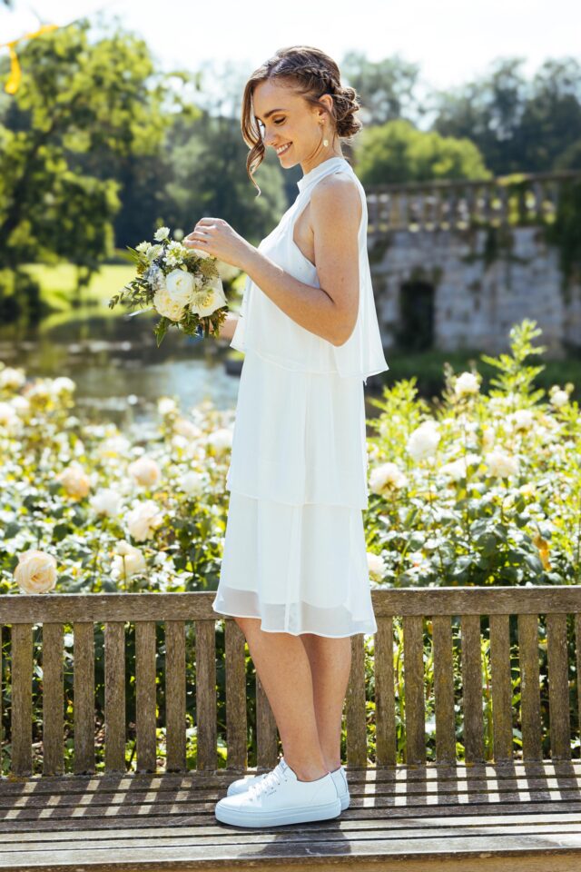 Sommer Brautkleid leger & kurz