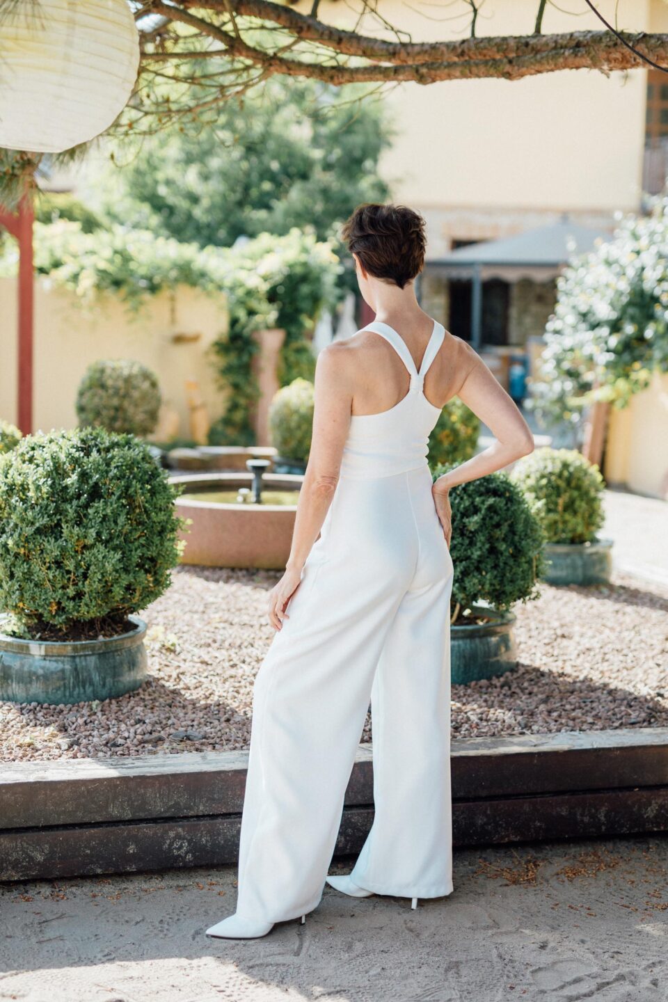 Brauttop mit Ringerrücken zur Hochzeitshose